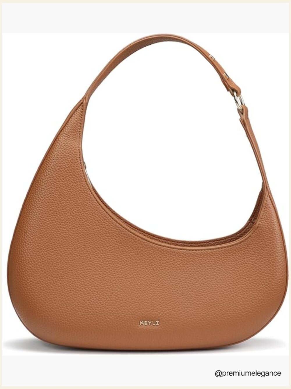 Trendy Faux Leather Shoulder Bag Lightweight Handbag Clutch with Zipper